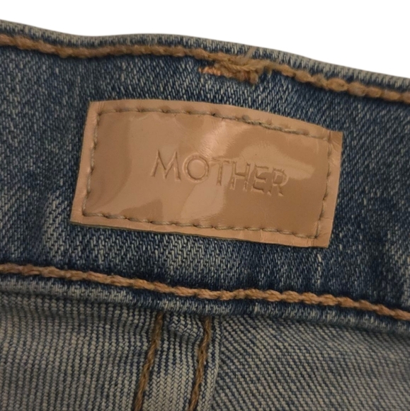 Mother Mid Rise Dazzler Ankle Fray In Weekend Kitten Women's Size 27 Blue Jeans - Picture 3 of 12